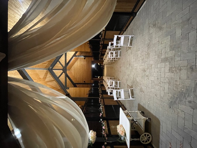 Barn Aisle Draped Fabric Event