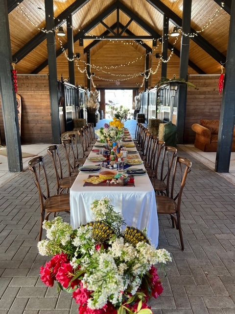 Barn Dinner Party Setting